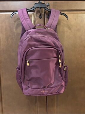 Light Flight Purple Backpack with Gold Hardware